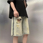 Men Jeans Zipper Summer Vintage Sports Casual Shorts